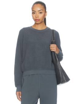 perfectwhitetee - Inside Out Fleece Women's Shrunken Crew Neck Sweatshirt Grey