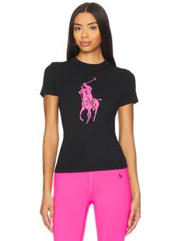 POLO RALPH LAUREN - Cropped Women's Cotton Crew Neck Short Sleeve Crop Top White