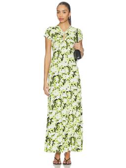 Proenza Schouler White Label - Cleo Women's Ruffled High Neck Midi Dress Red