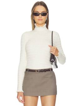 Proenza Schouler White Label - Juniper Women's Textured Knit Turtle Neck Sweater White