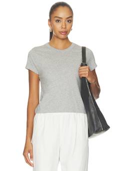 Rag & Bone - Kelly Perfect Women's Crew Neck Cotton T-Shirt Grey