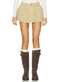ROLLA'S - Rhythm Women's Mid-Waist Twill Mini Skirt Beige