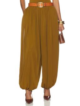 Ronny Kobo - Renier Women's Elastic Waist Harem Pants Mustard