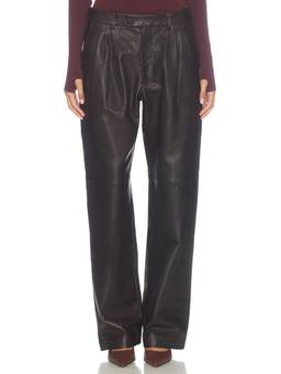 Ronny Kobo - Soprano Women's High-Waisted Pleated Straight Trousers Black
