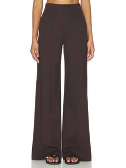 Ripley Rader - Ponte Knit Women's High-Waist Wide-Leg Palazzo Pants Brown
