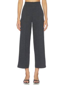 Ripley Rader - Ponte Knit Women's High-Waist Cropped Straight Leg Capris Grey