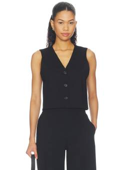 Ripley Rader - Ponte Knit Women's Sleeveless V-Neck Vest Black