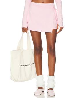 Runaway The Label - Katia Women's Wrap Side Tie Mini Skort Pink