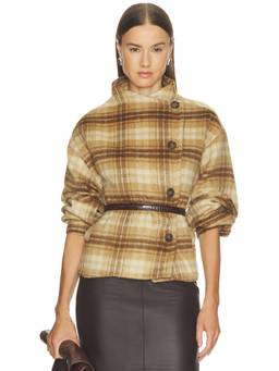 Sanctuary - Asymmetrical Women's Button-Down Melton Jacket Beige