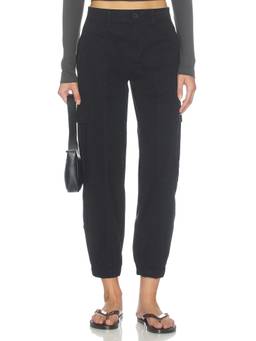 Sanctuary - Vista Women's Mid-Waist Stretch Cargo Jogger Pants Black