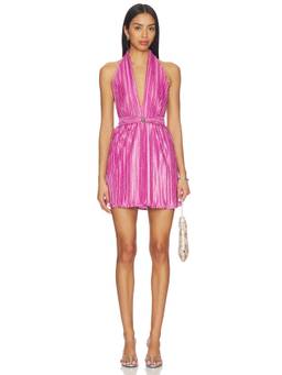 Sabina Musayev - Daffy Women's Plisse Halter Mini Dress Pink