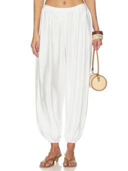 SEVEN WONDERS - Klea Women's Elastic Waist Wide-Leg Palazzo Pants White