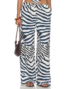 SEVEN WONDERS - Elasticated Women's Pull-On Wide-Leg Palazzo Pants Navy Blue