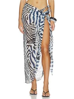 SEVEN WONDERS - Xyla Women's Front Tie Wrap Maxi Skirt Sahara Black