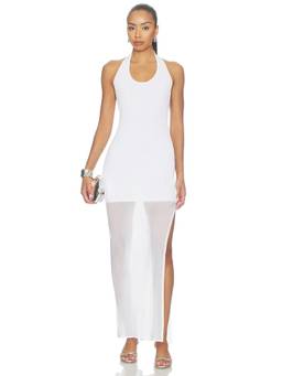 SNDYS - Sommer Women's Sleeveless Halter Neck Maxi Dress White