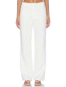 SNDYS - Louis Women's Mid-Waist Straight-Leg Trousers White