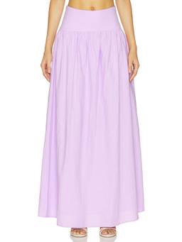 SNDYS - x REVOLVE Nesa Women's Smocked Linen Blend Maxi Skirt Lavender