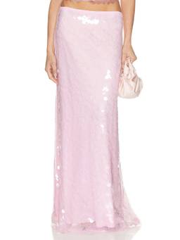 SNDYS - REVOLVE Calliope Women's Sequin Embellished Maxi Skirt Pink