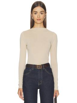 SNDYS - x REVOLVE Women's Long Sleeve Stretch Jersey Top Beige