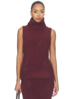 SNDYS - x REVOLVE Winnie Women's Sleeveless Turtle Neck Knit Top Maroon