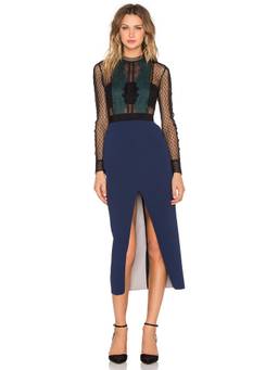 self-portrait - Indigo Denim Women's Halter Neck Corset Mini Dress Indigo