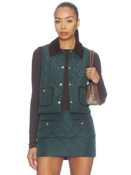 SER.O.YA - Aida Women's Quilted Ripstop Waist Coat Green