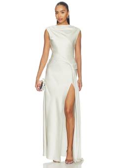 Significant Other - Luka Women's Draped Tie-Waist Maxi Gown Off White