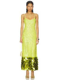 Simon Miller - Imogen Women's Sequin Embellished Strap Midi Dress Yellow