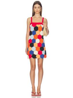 Simon Miller - Beep Beep Women's Crochet Knit Sleeveless Mini Dress Multi-Color