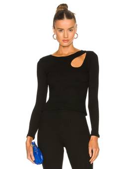 Simon Miller - Anya Women's Poplin Wrap Tie-Up Top Black