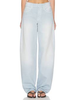 SLVRLAKE - Tess Long Women's Mid-Waist Wide Straight-Leg Jeans Blue