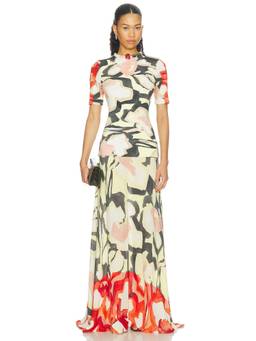 SILVIA TCHERASSI - Beca Women's Printed High Neck Maxi Dress Multi-Color