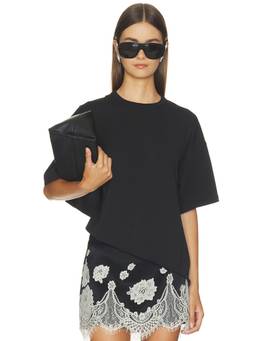 Sold Out NYC - Oversized Women's Stretch Cotton Crew Neck T-Shirt Black