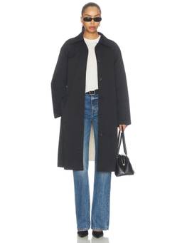 Soia & Kyo - Quilted Women's Button-Front Longline Coat Black