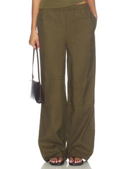 Sovere - Remy Women's Wide-Leg Drawstring Palazzo Pants Olive