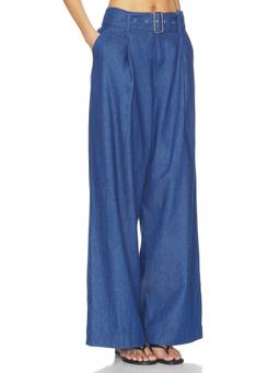 Sovere - Quinn Women's High-Waist Wide-Leg Palazzo Pants Blue