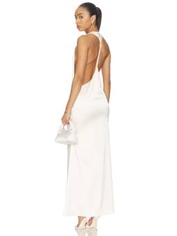 superdown - Kinny Women's Backless Scoop Neck Maxi Dress Off White