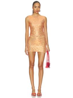 superdown - Mylah Women's Sequin Embellished Skirt Set Orange