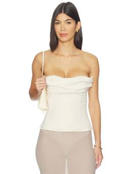 superdown - Hestia Women's Strapless Sweetheart Fitted Top Off White
