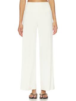 Spiritual Gangster - Journey Women's High-Waist Wide-Leg Palazzo Pants Off White