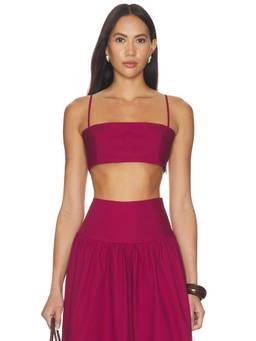 Susana Monaco - Poplin Crop String Women's Sleeveless Crop Top Pink