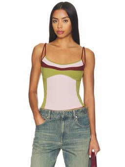 Tyler McGillivary - Arlo Women's Colorblock Adjustable Strap Cami Multi-Color