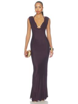 Tiger Mist - Noemi Women's Sleeveless Cowl Neck Maxi Dress Purple