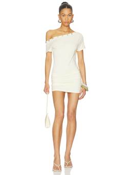 Tiger Mist - Marita Women's Off-Shoulder Ruched Mini Dress White