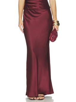 The Sei - Bias Cut Women's Satin Maxi Skirt Henna