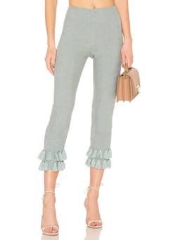 Tularosa - Rennata Open Stitch Women's Elastic Waist Wide-Leg Palazzo Pants Off White