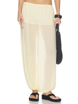Tularosa - Shalom Women's Elastic Waist Tie-Up Harem Pants Cream