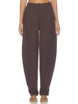 Tularosa - Eda Women's Mid-Waist Wide-Leg Palazzo Pants Brown