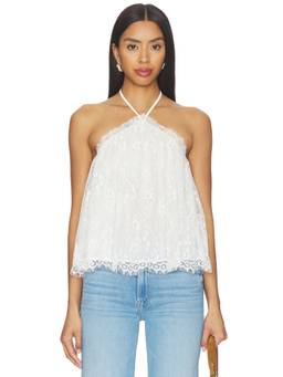 Tularosa - Liana Women's Lace Halter Neck Top White