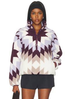 THE UPSIDE - Harlow Fleece Women's Half-Zip High Neck Pullover Hoodie Multi-Color